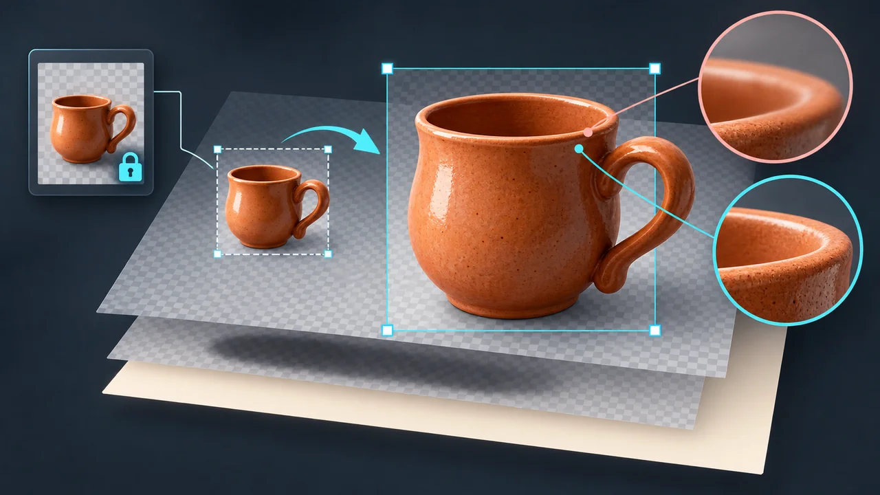 How to Resize an Object After Image to PSD Conversion Without Blur